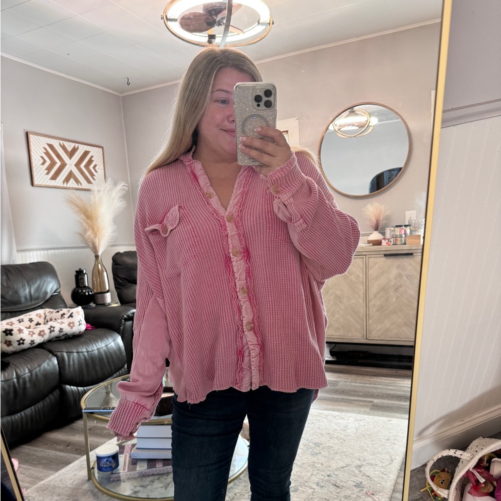 Free People One Scout Jacket Pink Size Small